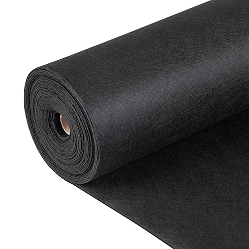 VEVOR Geotextile Landscape, 4ft x 100ft 8 oz Non-Woven PP Drainage 350N Tensile Strength & 440 N Load Capacity, for Ground Cover, Garden Fabric, French Drains, Black