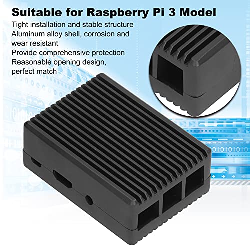 Aluminum Alloy Case, Enclosure Detachable High Hardness with Opening Design for Raspberry Pi 3 Model | The Storepaperoomates Retail Market - Fast Affordable Shopping