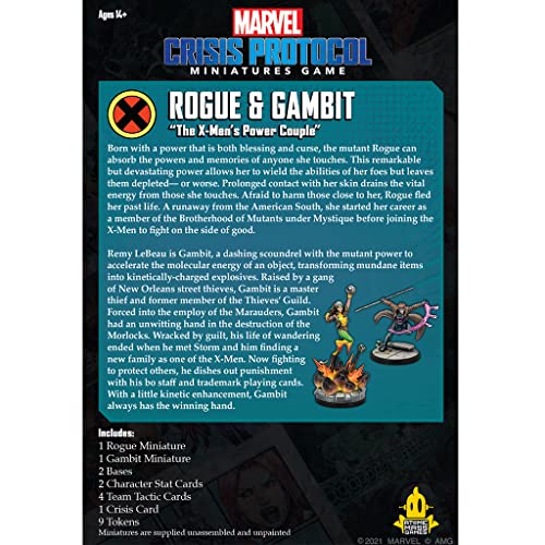 Atomic Mass Games Marvel Crisis Protocol Rogue and Gambit Character Pack | Miniatures Battle Game | Strategy Game for Adults and Teens | Ages 14+ | 2 Players | Avg. Playtime 90 Minutes | Made | The Storepaperoomates Retail Market - Fast Affordable Shopping