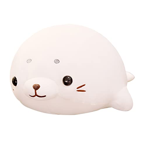Cute Seal Plush Toy Stuffed Animal, Super Soft Seal Hugging Pillow, Chubby Seal Plushie Gift for Kids Children Girls Boys Baby Toddlers, Cuddly Stuffed Sea Animal Adorable Home Decor (L-23.6in/60cm)