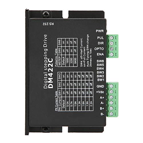 Stepper Motor Driver, Microstep Resolutions Programmable Auto Setup Higher Output DM422C Motor Driver for Lab for Industry for Home