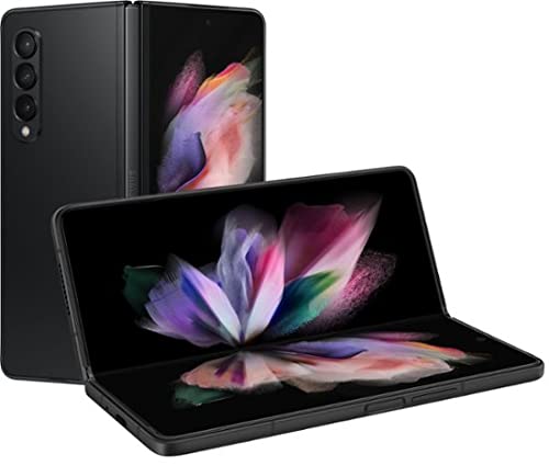 Samsung Galaxy Z Fold3 Fold 3 5G T-Mobile Locked Android Cell Phone US Version Smartphone Tablet 2-in-1 Foldable Dual Screen Under Display Camera – (Renewed) (512GB, Phantom Black)