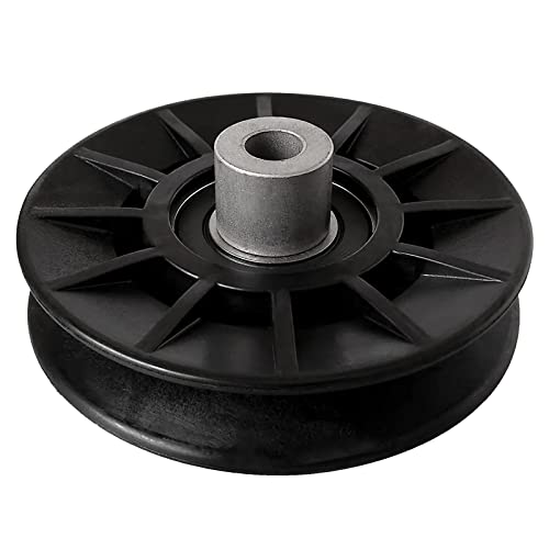 194326 V-Idler Pulley for Craftsman Mower, Drive V-Groove Idler Pulley for Hus qvarna Craftsman AYP YT3000 YET4000 4500 GT6000 YTH21K46 Lawn Mower with 42″ 54″ Deck, Replace 532194326