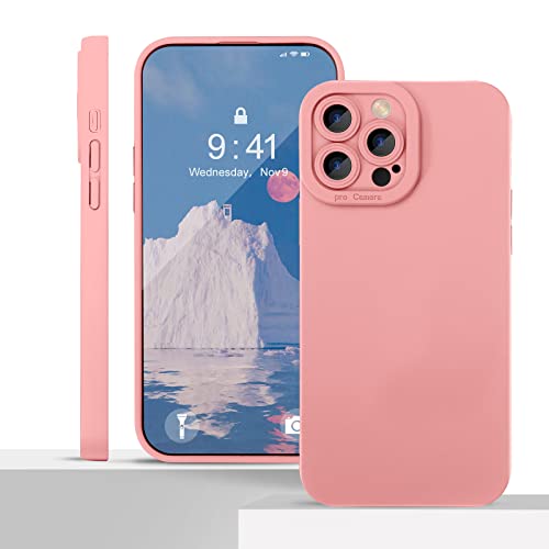 Designed for iPhone 13 Pro Max Case Gel Rubber Full Body Protection Shockproof Cover for Apple 13 Pro Max Only, Shockproof Protective with Camera Lens 6.7 inch (Sand Pink)