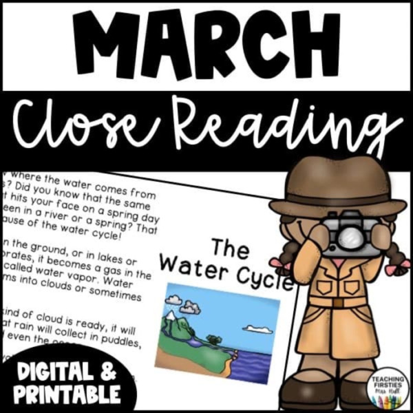First Grade Close Reading For March – NO PREP!