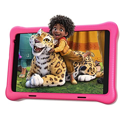 OLEXEX Kids Tablet, 8 inch Tablet for Kids, 4000 mAh, 2GB RAM 32GB ROM, Android 10.0 Tablet with WiFi, Bluetooth, Dual Camera, Parental Control, Educational Games (Pink)