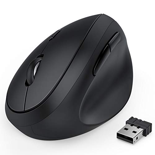 Wireless Vertical Mouse, Ergonomic Wireless Mouse 2.4G High Precision Optical Mice, Reduce Wrist Pain (for Small Hands)