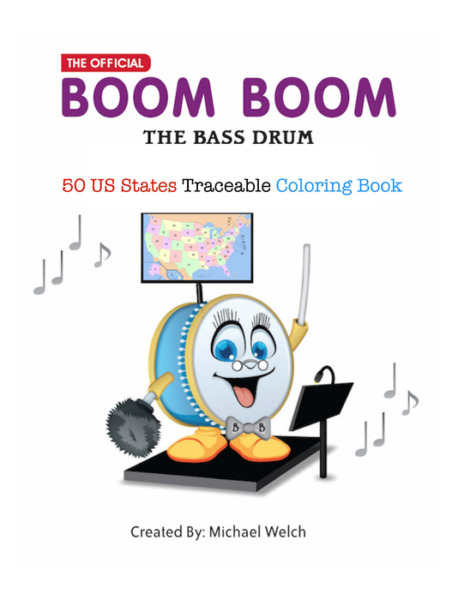 50 States Map Coloring Book / Boom Boom The Bass Drum