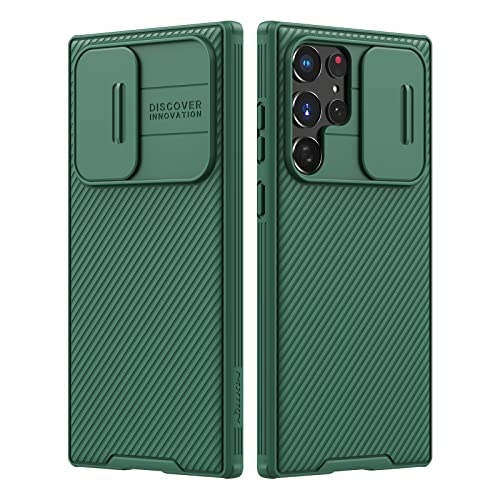 Nillkin Samsung Galaxy S22 Ultra Case – CamShield Pro Case with Slide Camera Cover Protection for Galaxy S22 Ultra 5G 6.8″ 2022, Green