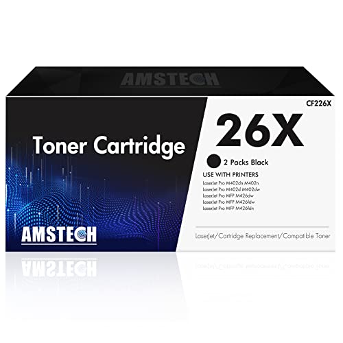 26X CF226X Toner Cartridge Compatible Replacement for HP CF226X 26X Toner Cartridge for HP Pro M402N M402DN M402DW MFP M426FDW M426FDN M426DW Printer (Black 2-Pack)