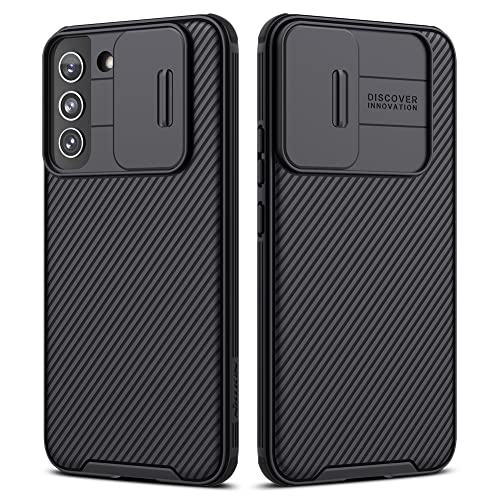 Nillkin Samsung Galaxy S22 Case with Camera Cover, CamShield Pro Case with Slide Camera Protection, Slim Fit Thin Shockproof Cover for Galaxy S22 / S22 5G 2022, Black