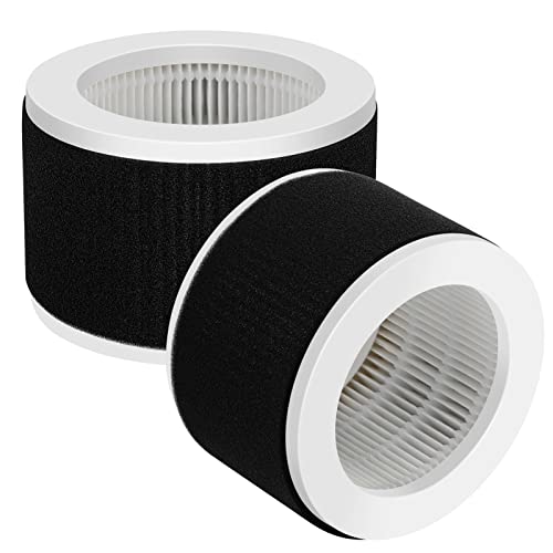 EPI810 True HEPA Replacement Filter, Compatible with KOIOS and MEGAWISE and MOOKA EPI810 Air Purifier, 3-Stage True HEPA Filtration for Mooka EPI810 Filter, 2 Pack