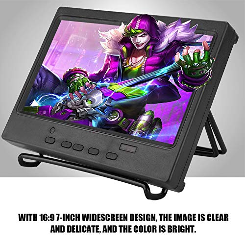 hightseck 7 Inch 1080P Portable Monitor with Stand, Full HD 1024×600 Mini PC Gaming Monitor, HDMI/VGA/AV HD Input, Remote Control Wireless for Raspberry Pi Dispaly Screen(US) | The Storepaperoomates Retail Market - Fast Affordable Shopping