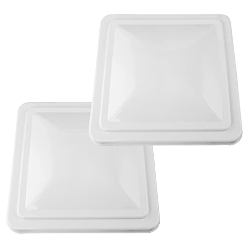 caqeg 2 Pack 14″ Universal Roof Vent Cover Vent Lid Replacement for RV, Trailer, Camper, Motorhome Roof Vent Cover White