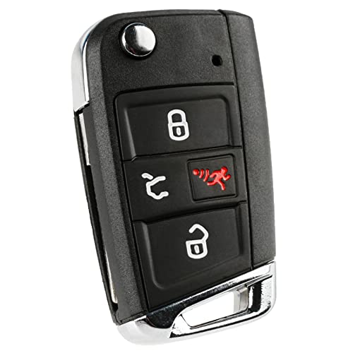 Keyless Option Remote Key Fob Shell Case Cover For VW Volkswagen (NBGFS12P01)