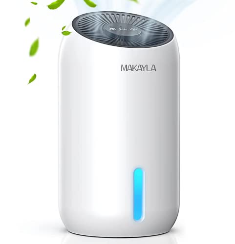 Dehumidifiers,MAKAYLA Dehumidifiers 56oz(1650ml) 5500 Cubic Feet(550sq ft) Big Dehumidifier with 7 Colors Light and Auto Shut-off,Quiet Compact for Home,Basements,Bathroom,Bedroom,RV,2 Working Modes