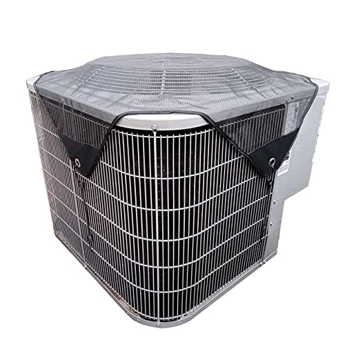 Air Conditioner Covers for Outside Units, Durable Leaf Guard Mesh Ac Cover for Outside Unit All Season Universal Condenser Heat Pump Cover for Outdoor Central AC Defender Set (36″ x 36″)