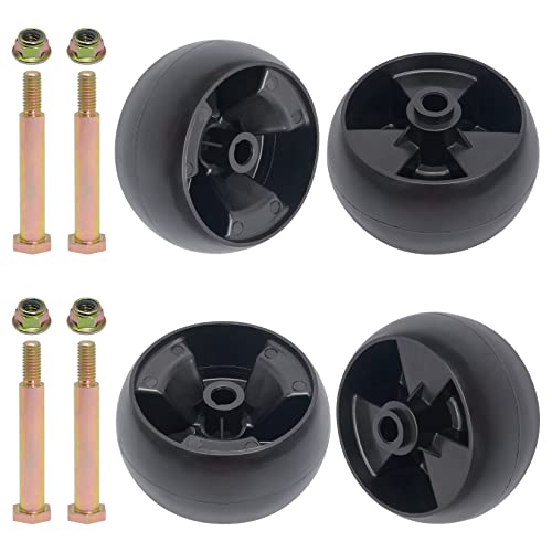 KOOTANS Deck Wheels for Cub Cadet Zero Turn Craftsman MTD 734-04155 Toro 112-0677, 5″ Deck Wheel Kit with Bolts and Nuts (4 Pack)