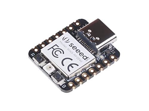 Seeed Studio XIAO RP2040 Microcontroller, with Dual-Core ARM Cortex M0+ Processor, Supports Arduino, MicroPython and CircuitPython with Rich Interfaces.