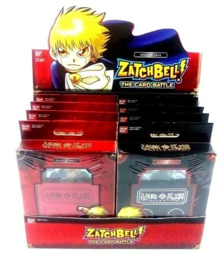 Zatch Bell The Card Battle Starter Sets Full Box Includes 4 Set #1 & 4 Set #2 Packs Collectible Playing Cards