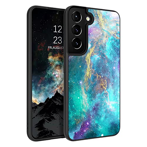 BENTOBEN Compatible with Samsung Galaxy S22 Case, Slim Fit Glow in The Dark Hybrid Hard PC Soft TPU Bumper Shockproof Protective Girl Women Boy Men Cover for Galaxy S22 6.1 inch 2022, Green Nebula