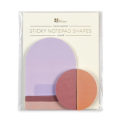 Erin Condren Sticky Notes – 3 Pack. Warm Neutral Collection. 25 Sheets Per Pack. Fun and Functional Notes to Organize Your Thoughts. for Every Day Use Designed by Erin Condren.