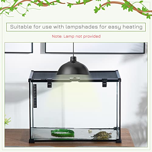 PawHut 14 Gallon Reptile Glass Terrarium Tank, Breeding Box Full View with Visually Appealing Sliding Screen Top for Lizards, Frogs, Snakes, Spiders, 20″ x 12″ x 14″ | The Storepaperoomates Retail Market - Fast Affordable Shopping