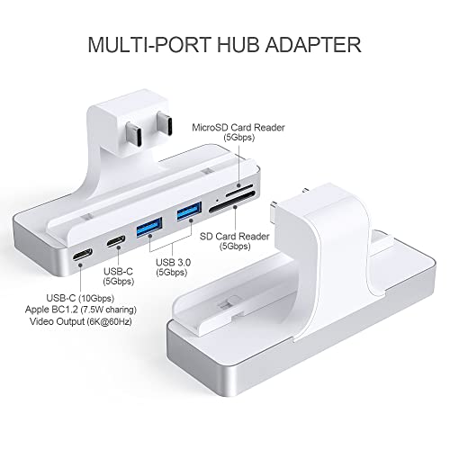 Qwiizlab USB C Hub, 6-in-1 Adapter, USB-C 10Gbps, USB-A 5Gbps, Card Readers 100MB/s, for 2021 iMac 24-inch M1 | The Storepaperoomates Retail Market - Fast Affordable Shopping