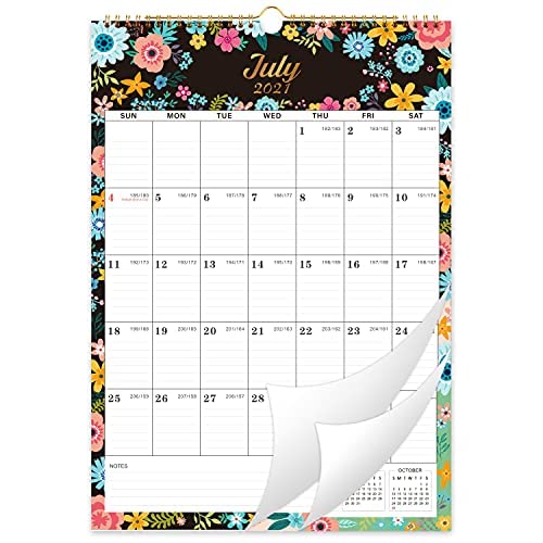2022 Wall Calendar – Jan 2022 – Dec 2022, 12″ x 17″, Large Blocks with Julian Dates, Twin-Wire Binding, Hung, Perfect for Home & Office Planning, Tear off the front of 6 is 2022 new beginning