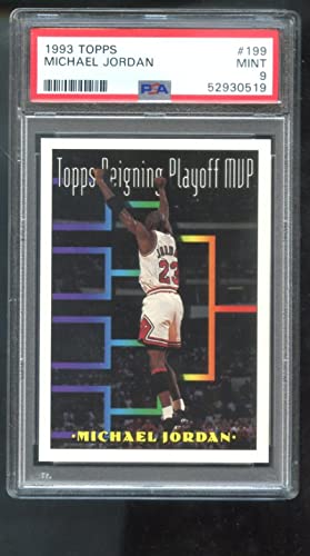 1993-94 Topps #199 Michael Jordan PSA 9 Graded Basketball Card Reigning Playoff MVP NBA 1994 MINT Chicago Bulls
