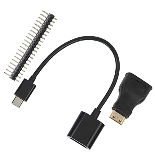 3 in 1 Extend Set, For Raspberry Pi Zero Kit Micro USB To USB Female ABS High Definition Multimedia Interface Adapter Wireless for Microcomputer for Starter