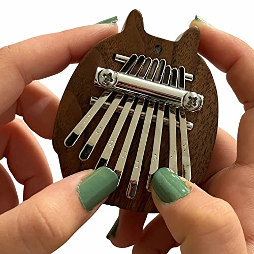 NewChord Mini Kalimba Thumb Piano 8 keys Mbira, Cute Animal shaped Kalimba for Kids, Cute Mini Instrument for kids and adults, Including Lanyard for an easy carrying, kal8mini1