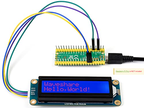 for Arduino Raspberry Pi/Pi Pico Jetson Nano, LCD1602 RGB Module 16×2 Characters up to 16 Million Colors Adjustable RGB Backlight Color I2C Interface 3.3V/5V | The Storepaperoomates Retail Market - Fast Affordable Shopping