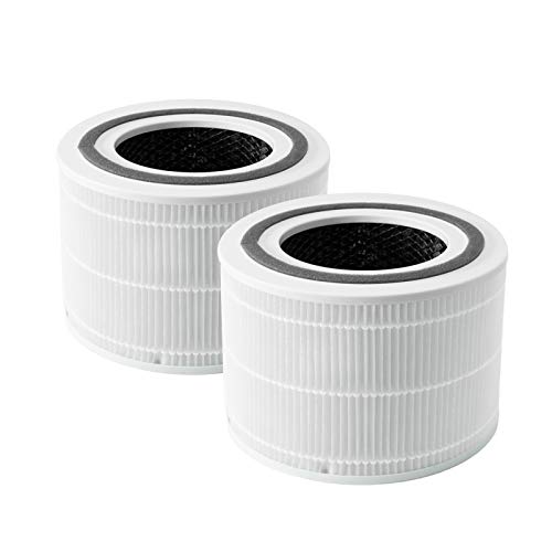LEVOIT Air Purifier Replacement Filter, 3-in-1 True HEPA, 2 Pack, White & Air Purifier Replacement, True HEPA and High-Efficiency Activated Carbon Filters Set, 2 Pack, 2 Count (Pack of 1), White | The Storepaperoomates Retail Market - Fast Affordable Shopping