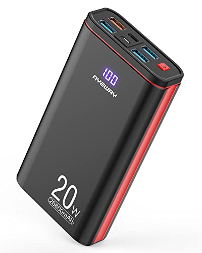 Ayeway Battery Pack USB C Portable Charger PD 20W Fast Charging 26800mAh Power Bank with Type C Output/Input,External Battery Phone Charger for iPhone 12,13,14,MacBook,Samsung Galaxy,Tablet and More.