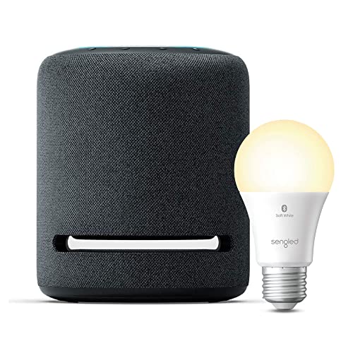 Echo Studio | Charcoal with Sengled Bluetooth bulb | Alexa smart home starter kit