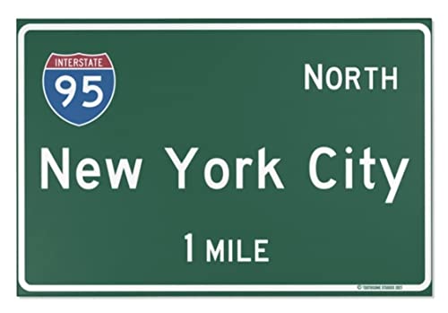 New York Highway Sign 3×2 Feet Area Rug Indoor Welcome Mat Doormat Accent Home Decor Big Apple Brooklyn Manhattan LongI Island Queens Bronx Pride