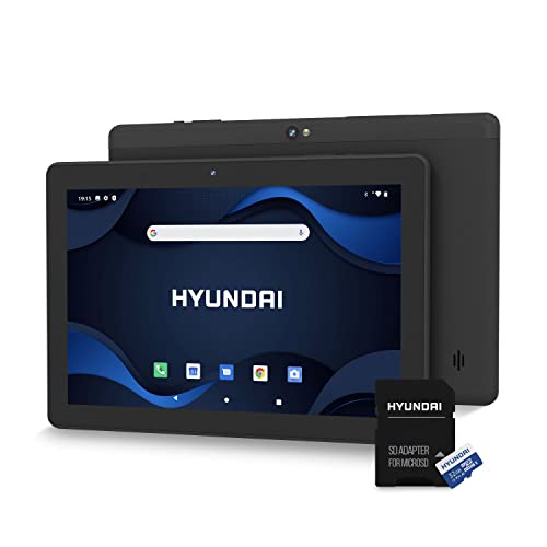 HYUNDAI 10 Inch LTE Tablet, Hytab Plus – 2GB/64GB Storage with Included 32GB MicroSD – Android 11 Go with Quad Core Processor – 4000mAh Battery – HD IPS Display, WiFi and LTE – Black