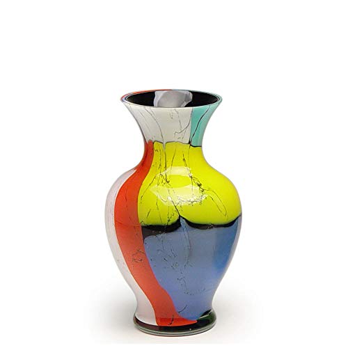 Cá d’Oro Glass Vase Colored Splinters Hand Blown Murano-Style Art Glass – Model Nº 84