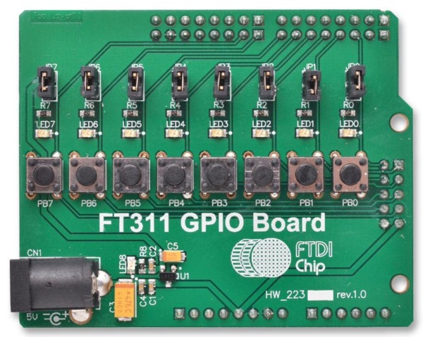 Ftdi Board, Gpio Shield for Umft311Ev – UMFT311GP