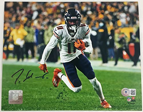 Darnell Mooney Chicago Bears Signed Autographed 8×10 Action Photo in White Jersey Beckett COA