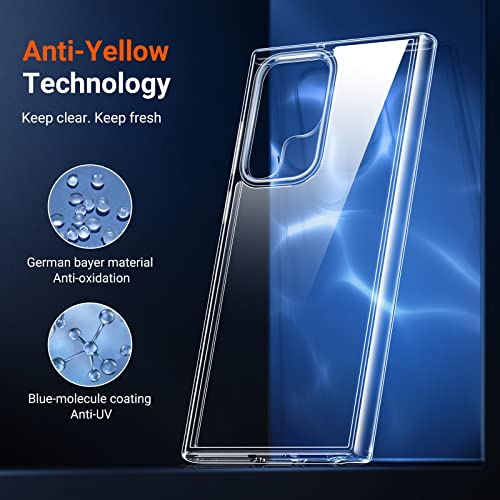 TORRAS 𝗨𝗽𝗴𝗿𝗮𝗱𝗲𝗱 Clear Samsung Galaxy S22 Ultra Case [8X Armor-Level Shockproof] [Anti-Yellow] Hard Protective Back & Soft Slim Bumper Designed for Samsung S22 Ultra Case 5G, Diamond Clear | The Storepaperoomates Retail Market - Fast Affordable Shopping