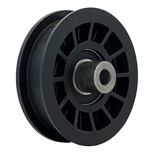 Cluparis Flat Idler Pulley Replaces for 194327 532-194327 Fit Husqvarna Ariens Poulan Craftsman YT4000 YS4500 Lawn Tractor with 42″ 54″ Deck 1 Pack
