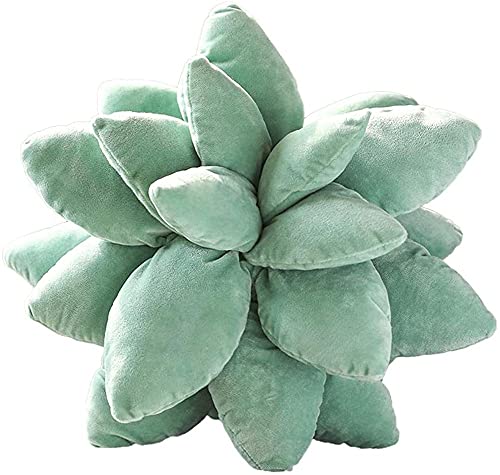 Succulents Cactus Pillow, Succulent Plush Pillow, Cute Plant Throw Pillow, Novelty Plant Shaped Pillow for Garden or Ink Lovers, Christmas Home Bedroom Room Decoration,Ink,45cm