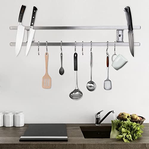 Magnetic Knife Holder for Wall 17inch: Adhesive Stainless Steel Magnet Knives Strip Bar Rack for Kitchen Organizer & Tool Storage with Multipurpose Use | The Storepaperoomates Retail Market - Fast Affordable Shopping