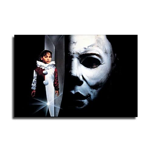 ZEEZFA Halloween Horror Michael Myers Canvas Art Poster and Wall Art Picture Print Modern Family Bedroom Decor Posters 16x24inch(40x60cm)