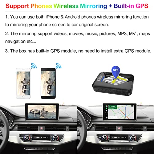 MMB 3RD Wireless CarPlay Multimedia TV Video Dongle AI Box, 4GB+64GB Android 11.0 OS, Wireless Mirroring, HDMI Output, USB Plays, Only Support 2017-2022 Cars with Factory Wired CarPlay Function | The Storepaperoomates Retail Market - Fast Affordable Shopping