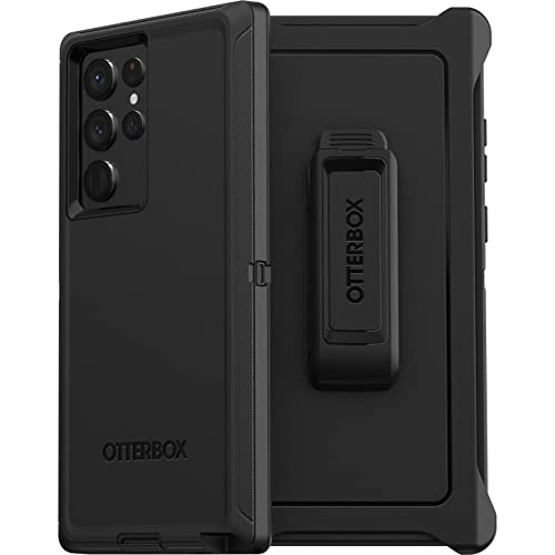 OtterBox Defender Case for Galaxy S22 Ultra, Shockproof, Drop Proof, Ultra-Rugged, Protective Case, 4X Tested to Military Standard, Black