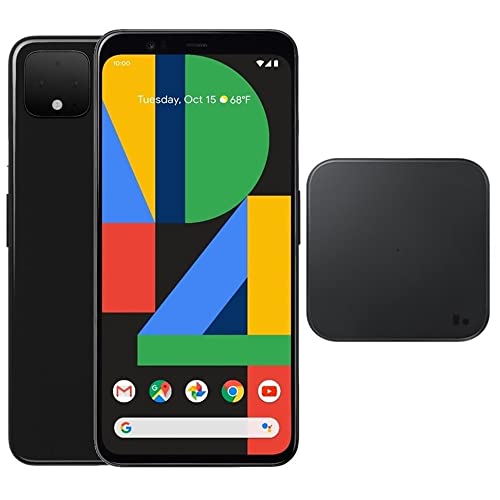 Google Pixel 4 XL (128GB, 6GB) 6.3″ 90Hz OLED, IP68 Water Resistant, Snapdragon 855, Fully Unlocked (T-Mobile, Verizon, AT&T, GoogleFi) (w/Fast Wireless Charging Pad, Black)