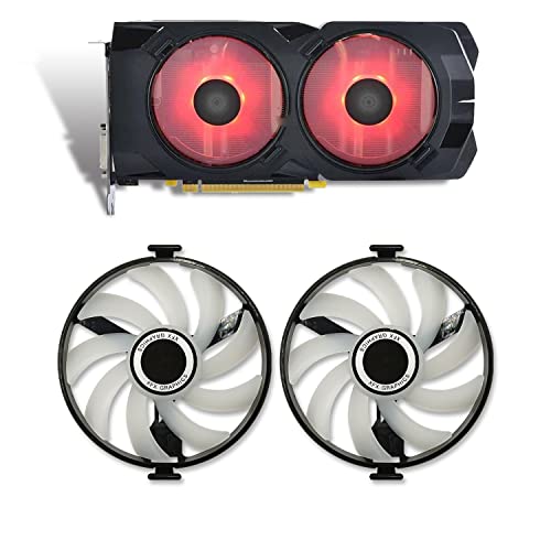 Cavabien 94mm FDC10U12S9-C Cooler Fan Replace for XFX AMD Radeon RX 470 480 580 RX580 RX480 RX470 Edition Crimson Graphics Card Cooling Fan (Graphics Fan-2PCS)